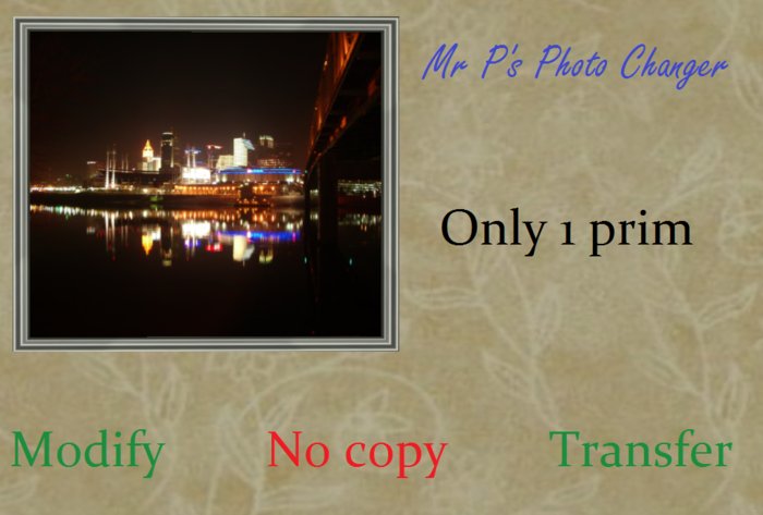 "Mr P's 1 prim Photo Changer - aluminum"