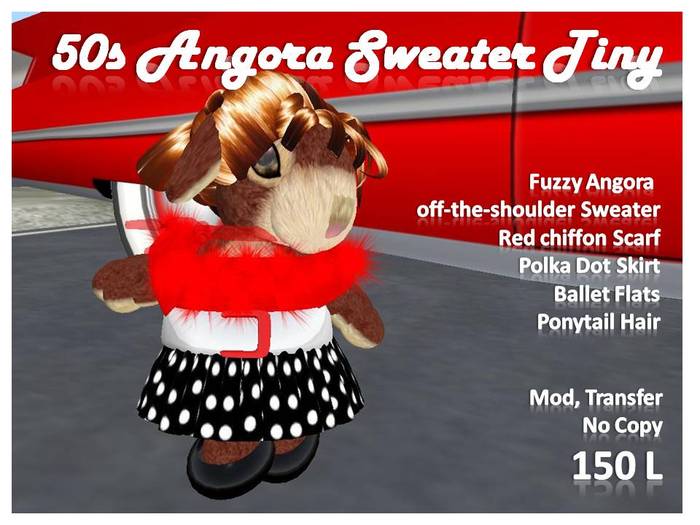 50s Angora Sweater Tiny 