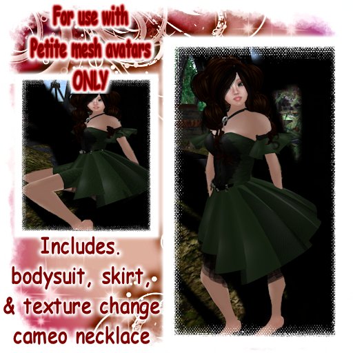BrokenHeart - Green    *FOR PETITES MESH AVATARS*