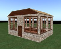 Green House 1 - With Thatched Roof 