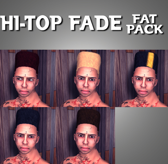 UNISEX Afro Hi-Top Fade [FAT PACK] + 3 HAIRBASES each colors