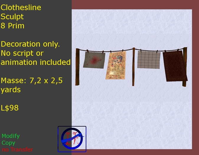 Clothesline Sculpt 8 Prim 