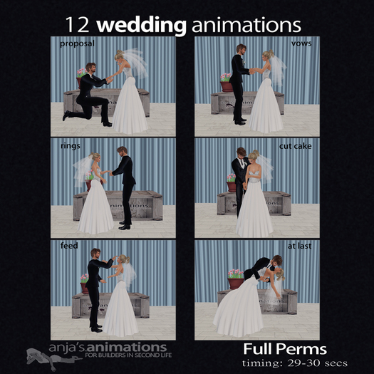 (For Builders) 12 Full Perms Wedding Animations