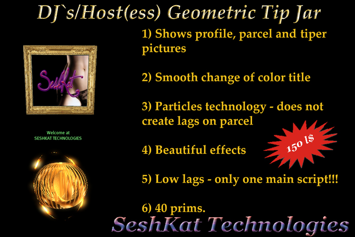 DJ`s/Host(ess) Geometric Tip Jar (box)