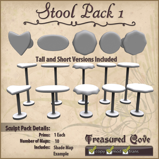 -TC- Stool Pack 1 Clearance Priced