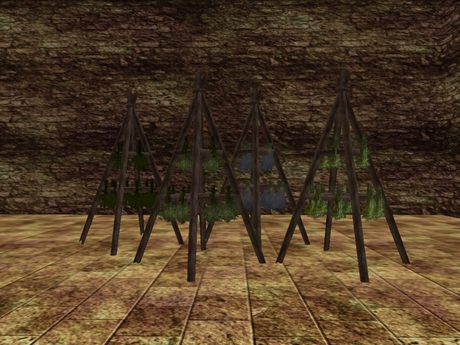 Drying Rack Animated Second Life Marketplace - :OTR: Herb Drying Rack (Animated, Set of 4)