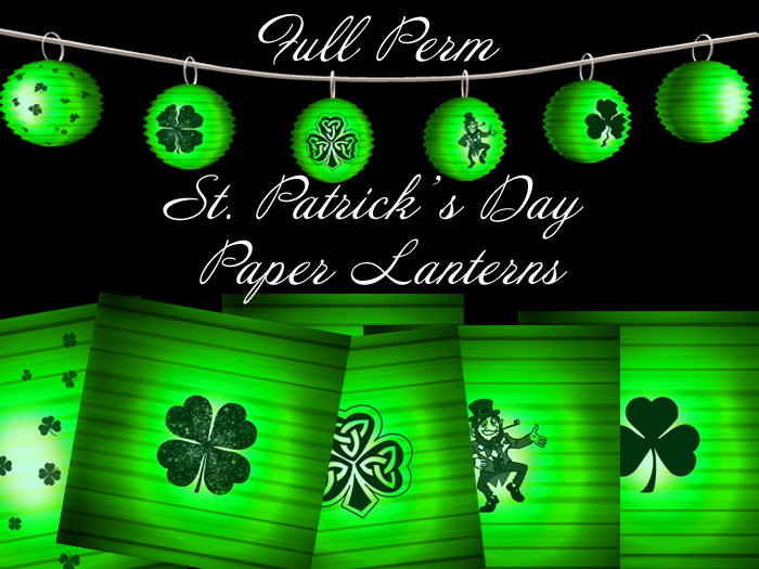 FULL PERM St. Patrick's Day Lantern Sculpt Maps & Textures