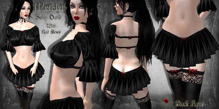 ~Black Arts~Meridyth Outfit With Red Bows