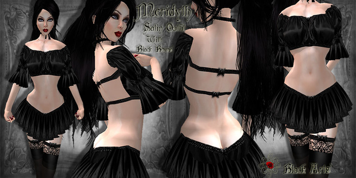 !Black Arts~Meridyth Outfit With Black Bows