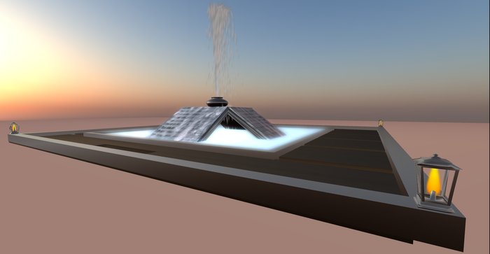 Modern fountain /touch lamps