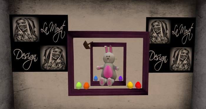 ~LM~Easter Bunny Frame"Eggs/Basket"Berrie