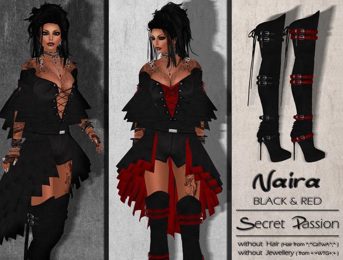 (SP) Naira -Black & Red-