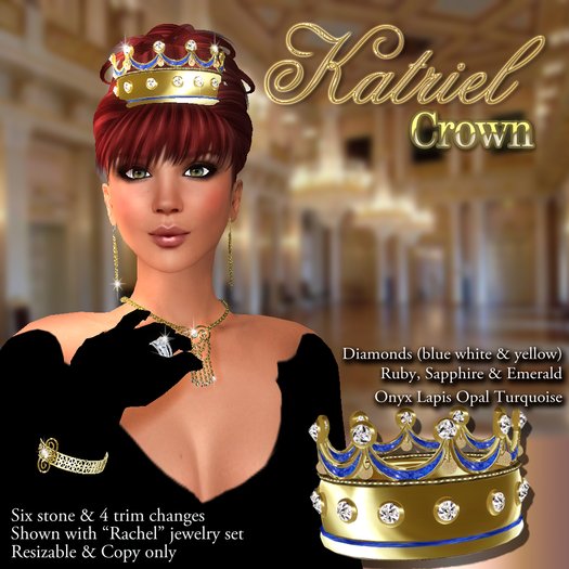 Exquisite Katriel Gold Crown 
