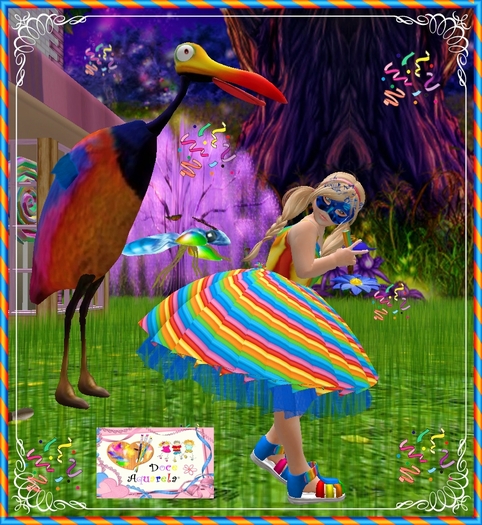 {**}DOCE AQUARELA{**} vestido arco iris carnaval