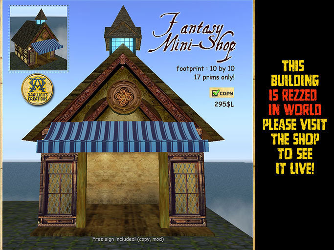 Fantasy Tudor Mini Shop (BLUE)