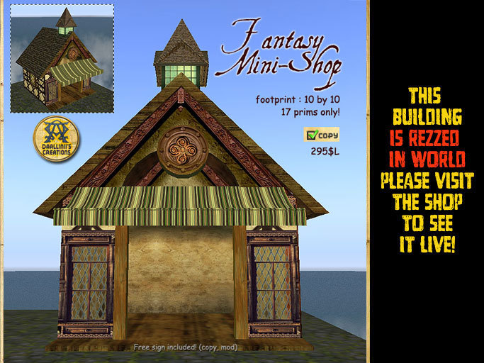 Fantasy Tudor Mini Shop (GREEN)
