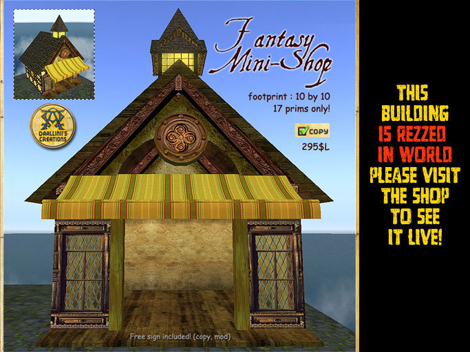 Fantasy Tudor Mini Shop (YELLOW)