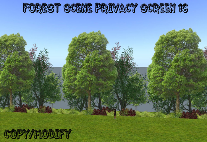 20x20 Forest Scene Privacy Screen 16 