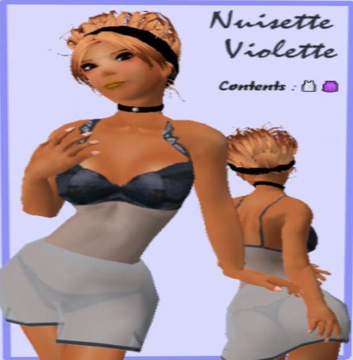 Nuisette violette transparente