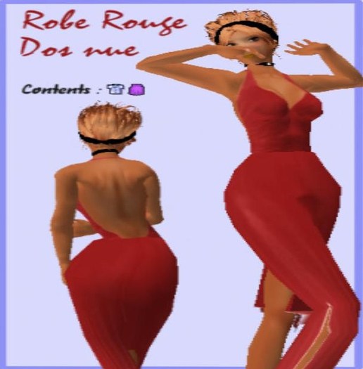 Robe Rouge dos nue
