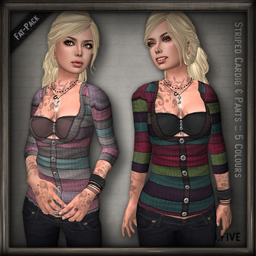 20.FIVE Striped Cardigan & Jeans