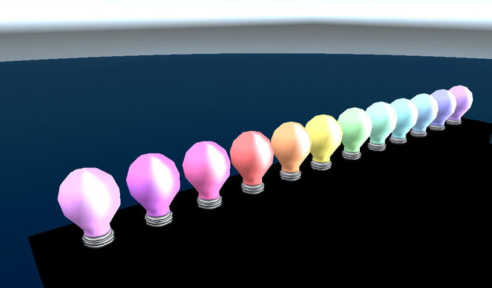 Bulbs of all Colors - 12 in a Row