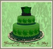 ~FDA~ Two Tier Shimmering St. Patrick's Day Cake