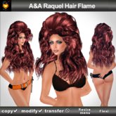 A&A Raquel Hair Flame (color 6) , long wavy high volume 70s style. wearable 2 styles, extensions included in the package