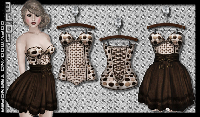 mJ'Ds - Puffy Elegance Dress - Brown