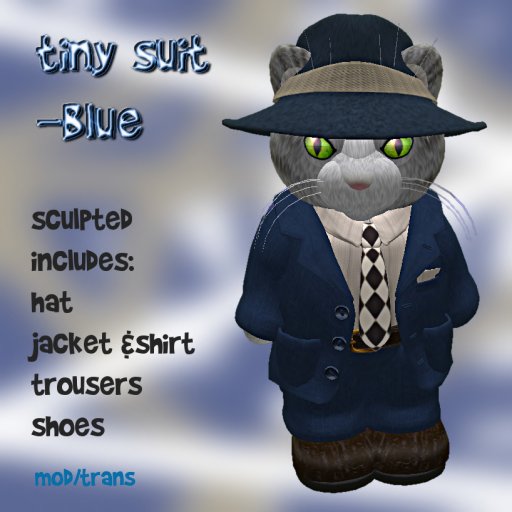 5 tiny suit -blue (boxed)