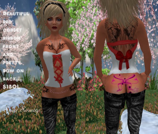 .:Sweet Serenity:. Red Ribbon Tube Top