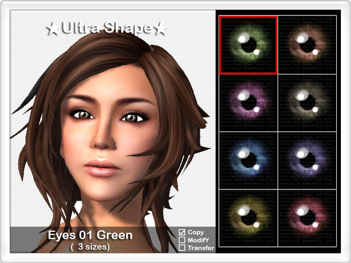*Ultra Shape Eyes 01 - Green