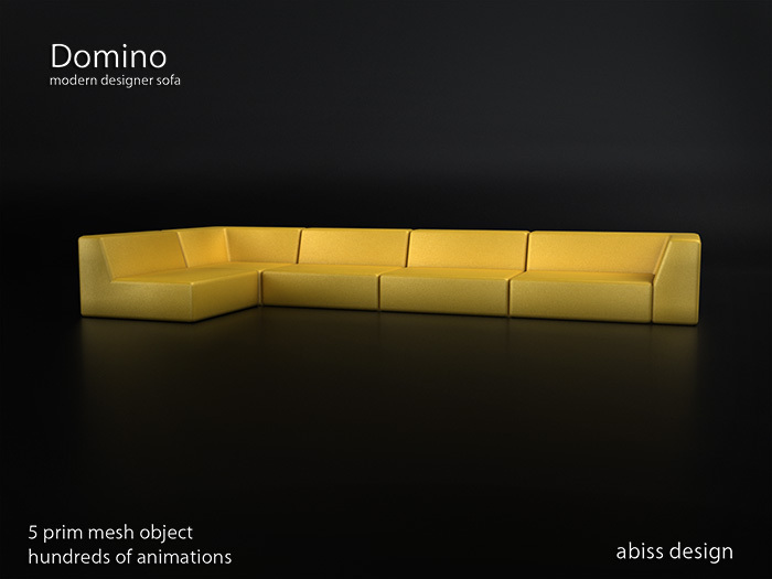 Abiss Domino sofa set transfer version Yellow - living room couch