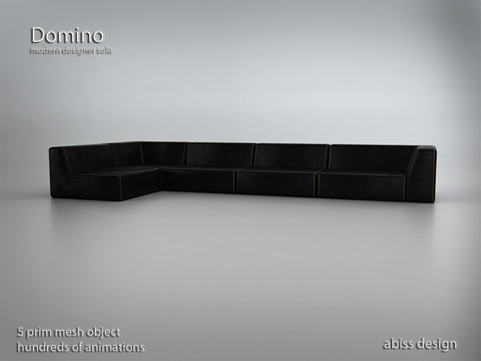 Abiss Domino sofa set transfer version Black - living room couch
