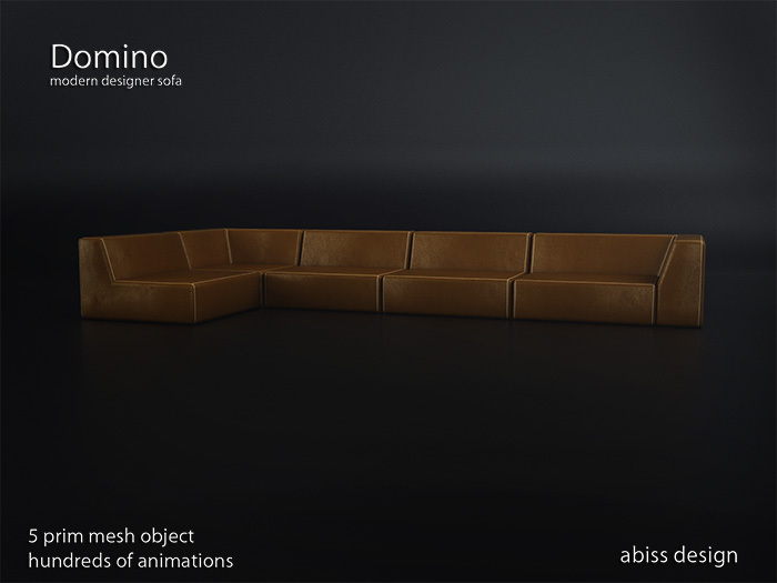 Abiss Domino sofa set transfer version Brown - living room couch