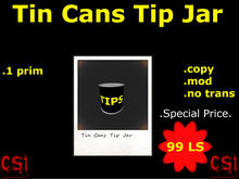 Tin Cans Tip Jar (box)