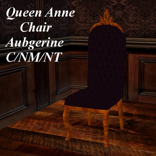Queen Anne Chair - Aubergine