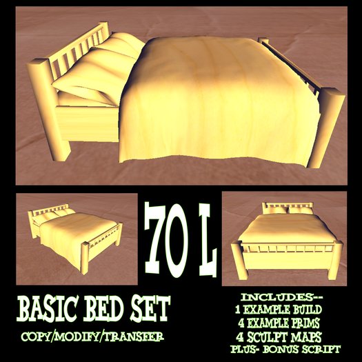 Basic Bed Setup (Boxed) (5 prim build)