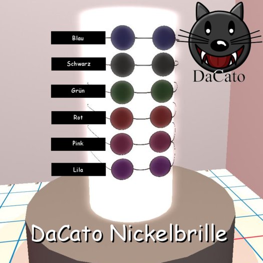 Dacato Nickelbrille black/red