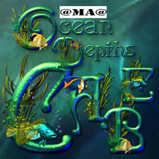 @MA@ TEXTURES Depths of the Ocean Decorative Alphabet 