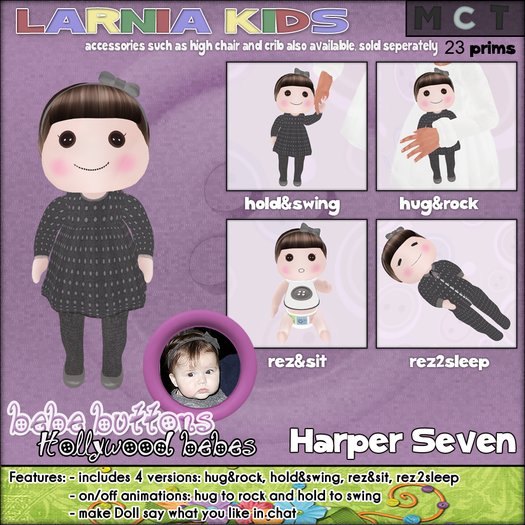 ~* Larnia Kids *~ bebe buttons - Harper Seven