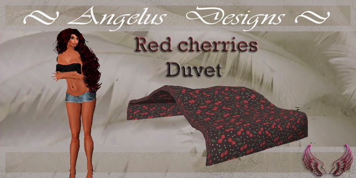 Duvet cherries red