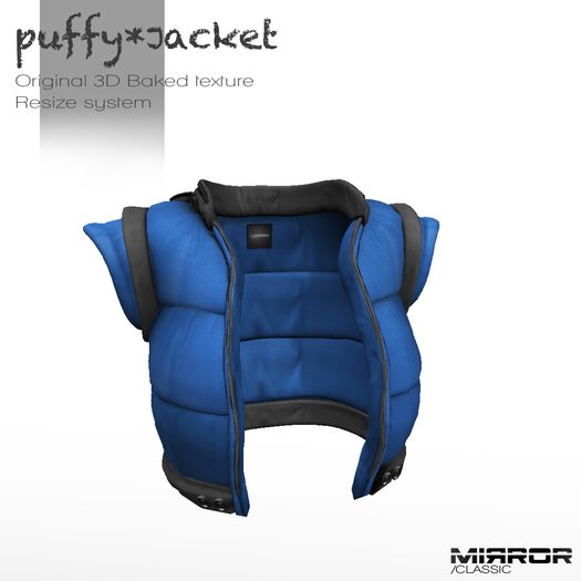Mirror Puffy jacket Bleu