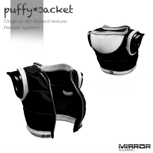 Mirror Puffy jacket Noir