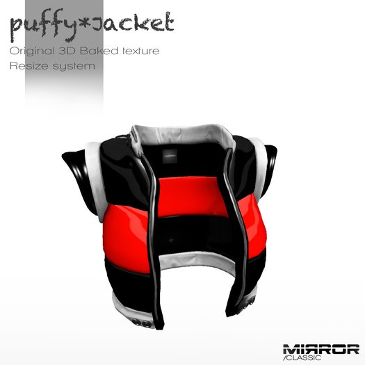 Mirror Puffy jacket Noir Rouge