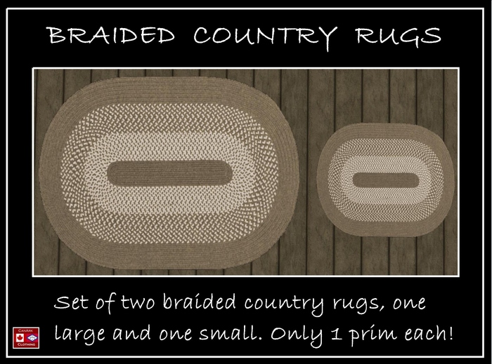 BRAIDED COUNTRY RUGS (BROWN) 