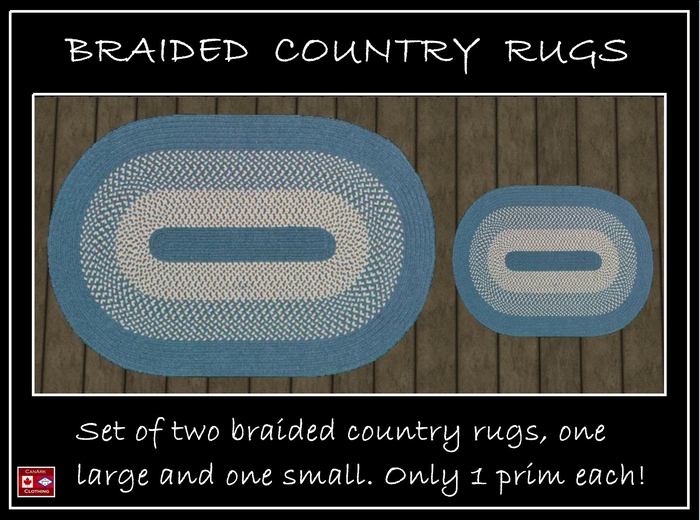 BRAIDED COUNTRY RUGS (BLUE) 