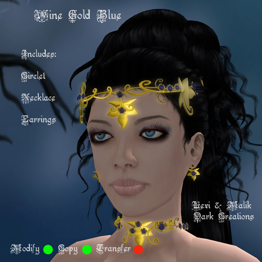 Wine Gold Blue