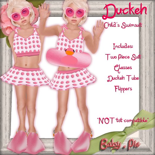 *Baby Pie* Duckeh Children's Summer 2012 Bikini / Swimsuit! Kid's Complete Outfit! Adorable Beachwear!