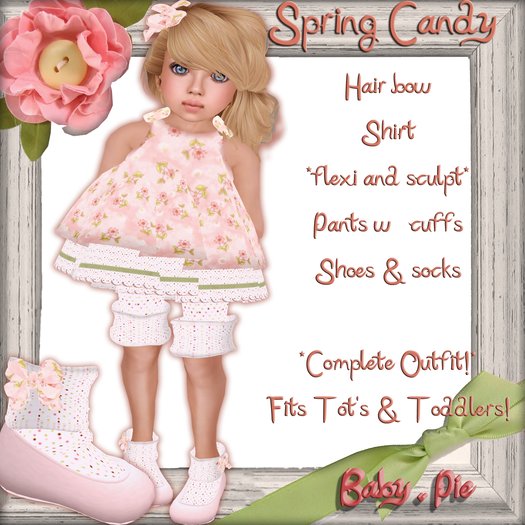 *Baby Pie* Spring Candy!  Adorable Toddler's / Tot's Spring Complete Outfit! Promo Price $ 50L! Marketplace Only!